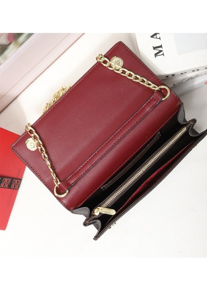 سي اتش سي اتش حقيبة كتف نسائية CHCH بتصميم كلاسيكي وحرفية متقنة تصميم عصري مع حزام سلسلة متعدد الألوان - Image 2